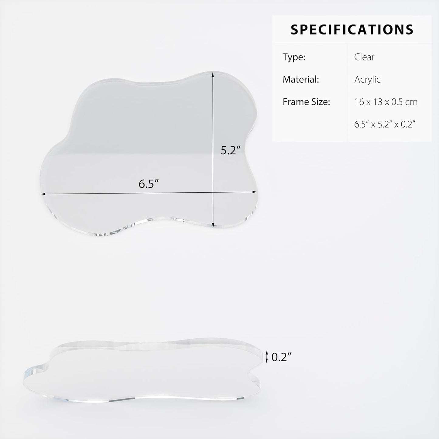 Acrylic Coaster Decorative Plates, Irregular Bar Drink Coaster