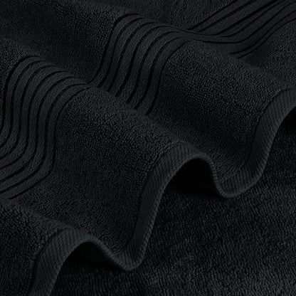 4 Pack Bath Towels Set, (27 x 54 Inches) 100% Ring Spun Cotton - Black