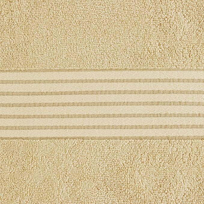 100% Turkish Cotton 3 Pcs Bath Towel Set, Luxury Bath Towels for Bathroom - Beige