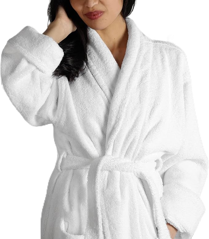 Premium Cotton Long Bathrobe with Pockets