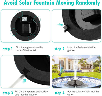 Mademax Solar Bird Bath Fountain Pump