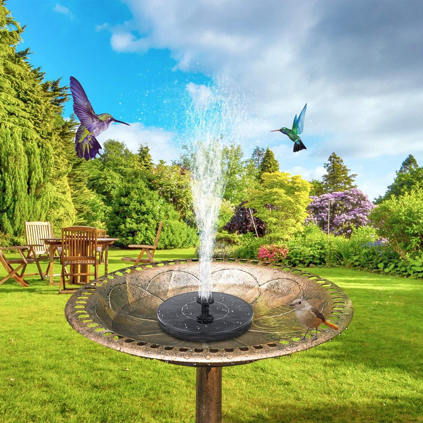 Mademax Solar Bird Bath Fountain Pump